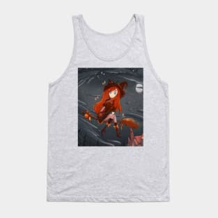 witch flying in Halloween night Tank Top